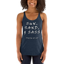 Load image into Gallery viewer, South of 40° - Women&#39;s Racerback Tank - Sun, Sand, and Sass - Multiple Color Choices