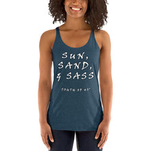 Load image into Gallery viewer, South of 40° - Women&#39;s Racerback Tank - Sun, Sand, and Sass - Multiple Color Choices