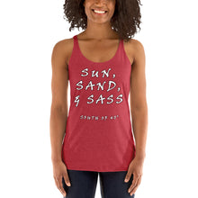 Load image into Gallery viewer, South of 40° - Women&#39;s Racerback Tank - Sun, Sand, and Sass - Multiple Color Choices