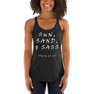 South of 40° - Women's Racerback Tank - Sun, Sand, and Sass - Multiple Color Choices