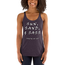 Load image into Gallery viewer, South of 40° - Women&#39;s Racerback Tank - Sun, Sand, and Sass - Multiple Color Choices