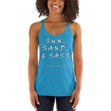 Load image into Gallery viewer, South of 40° - Women&#39;s Racerback Tank - Sun, Sand, and Sass - Multiple Color Choices