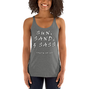 South of 40° - Women's Racerback Tank - Sun, Sand, and Sass - Multiple Color Choices