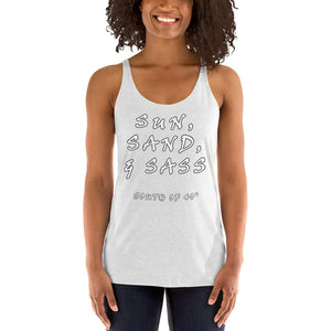 South of 40° - Women's Racerback Tank - Sun, Sand, and Sass - Multiple Color Choices