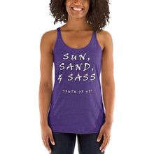 Load image into Gallery viewer, South of 40° - Women&#39;s Racerback Tank - Sun, Sand, and Sass - Multiple Color Choices