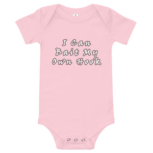 South Of 40° - Baby Onesie - I Can Bait My Own Hook